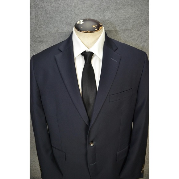 Peter Millar Blazer Mens 42R Navy‎ Blue Wool Sport Coat Jacket Made in Canada